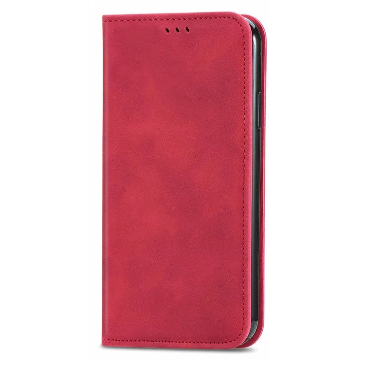 For Xiaomi 14 Pro Case Skin-Touch PU Leather Folio Flip Cover Retro Stand Phone Shell