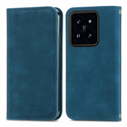 For Xiaomi 14 Pro Case Skin-Touch PU Leather Folio Flip Cover Retro Stand Phone Shell