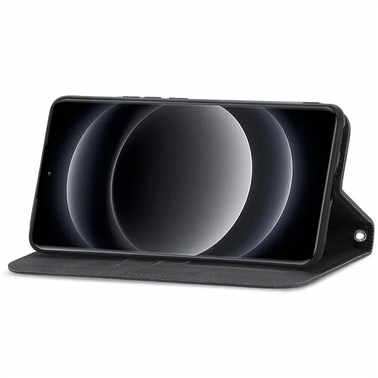 For Xiaomi 14 Ultra Magnetic Case PU Leather Skin-touch Phone Stand Cover