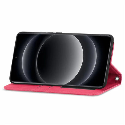 For Xiaomi 14 Ultra Magnetic Case PU Leather Skin-touch Phone Stand Cover