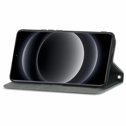 For Xiaomi 14 Ultra Magnetic Case PU Leather Skin-touch Phone Stand Cover