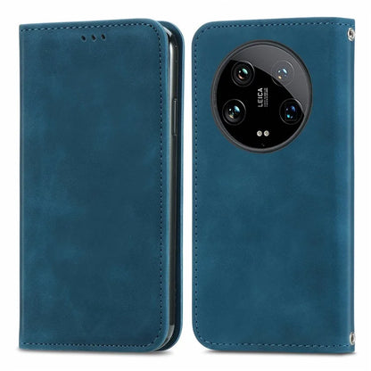 For Xiaomi 14 Ultra Magnetic Case PU Leather Skin-touch Phone Stand Cover