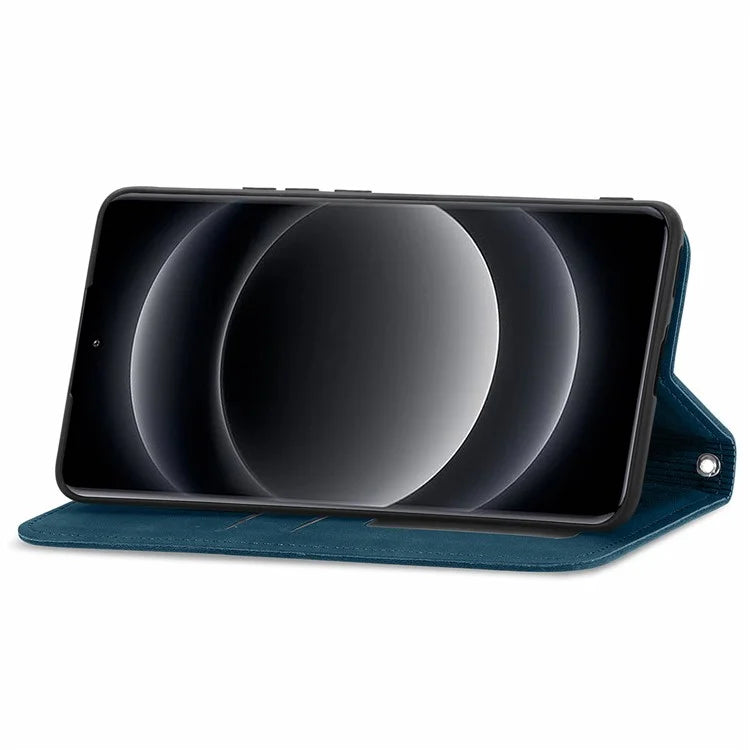 For Xiaomi 14 Ultra Magnetic Case PU Leather Skin-touch Phone Stand Cover