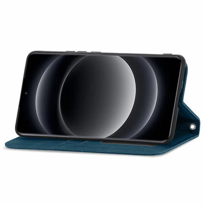 For Xiaomi 14 Ultra Magnetic Case PU Leather Skin-touch Phone Stand Cover