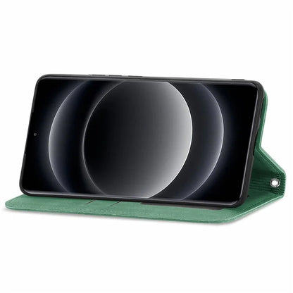 For Xiaomi 14 Ultra Magnetic Case PU Leather Skin-touch Phone Stand Cover