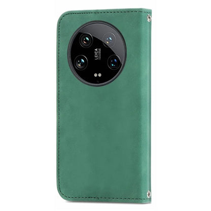 For Xiaomi 14 Ultra Magnetic Case PU Leather Skin-touch Phone Stand Cover