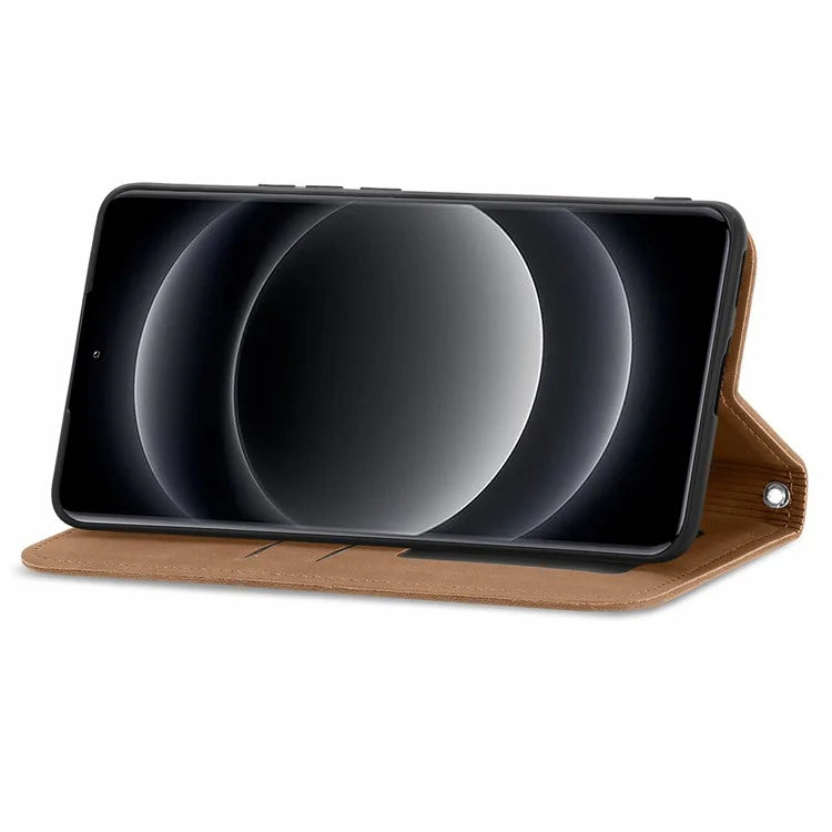 For Xiaomi 14 Ultra Magnetic Case PU Leather Skin-touch Phone Stand Cover