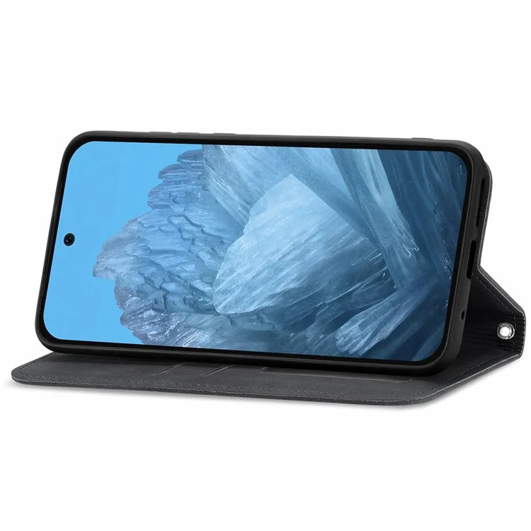 For Google Pixel 9 / Pixel 9 Pro Cell Phone Case Retro Magnetic Auto Closing Card Holder Leather Stand Cover