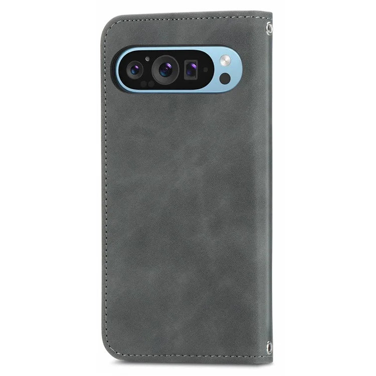 For Google Pixel 9 / Pixel 9 Pro Cell Phone Case Retro Magnetic Auto Closing Card Holder Leather Stand Cover