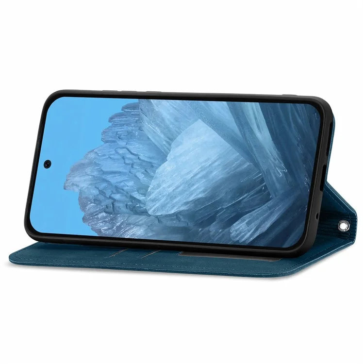 For Google Pixel 9 / Pixel 9 Pro Cell Phone Case Retro Magnetic Auto Closing Card Holder Leather Stand Cover