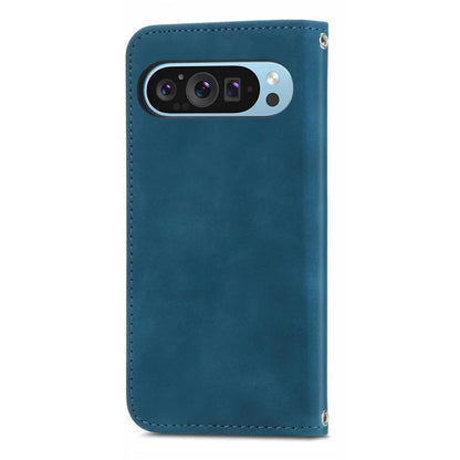 For Google Pixel 9 / Pixel 9 Pro Cell Phone Case Retro Magnetic Auto Closing Card Holder Leather Stand Cover