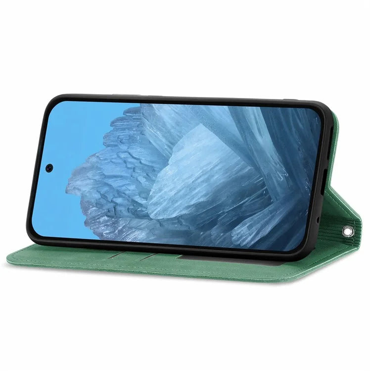 For Google Pixel 9 / Pixel 9 Pro Cell Phone Case Retro Magnetic Auto Closing Card Holder Leather Stand Cover