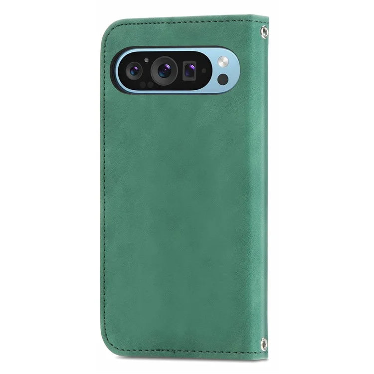 For Google Pixel 9 / Pixel 9 Pro Cell Phone Case Retro Magnetic Auto Closing Card Holder Leather Stand Cover