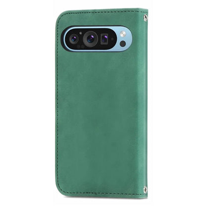 For Google Pixel 9 / Pixel 9 Pro Cell Phone Case Retro Magnetic Auto Closing Card Holder Leather Stand Cover