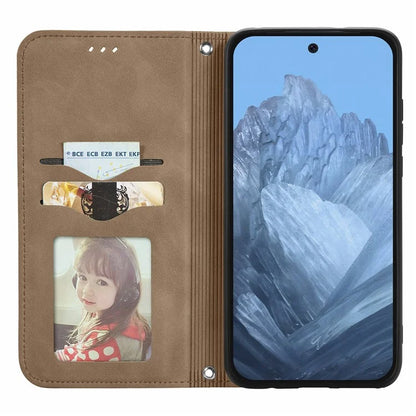 For Google Pixel 9 / Pixel 9 Pro Cell Phone Case Retro Magnetic Auto Closing Card Holder Leather Stand Cover