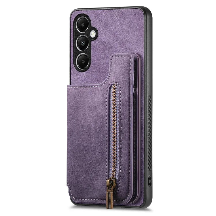 D15 For Samsung Galaxy A05s 4G Case Retro Leather+TPU Card Holder Kickstand Phone Cover