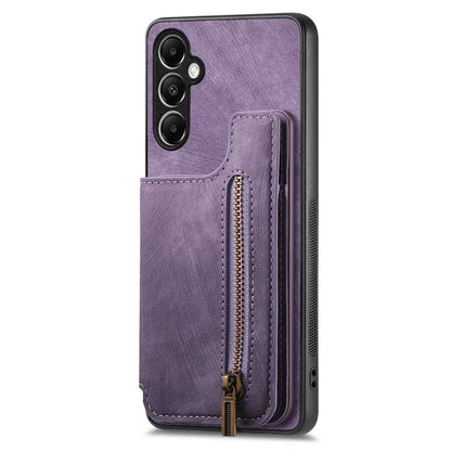 D15 For Samsung Galaxy A05s 4G Case Retro Leather+TPU Card Holder Kickstand Phone Cover
