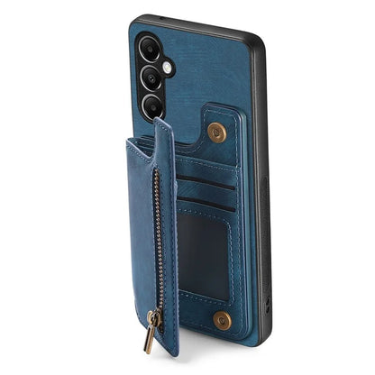 D15 For Samsung Galaxy A05s 4G Case Retro Leather+TPU Card Holder Kickstand Phone Cover