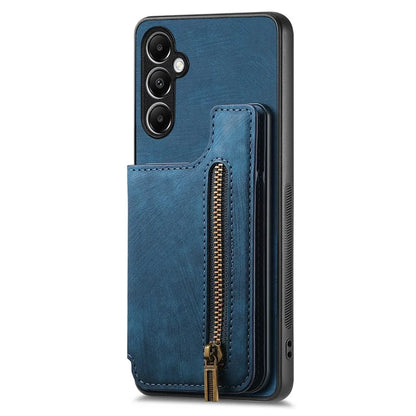 D15 For Samsung Galaxy A05s 4G Case Retro Leather+TPU Card Holder Kickstand Phone Cover