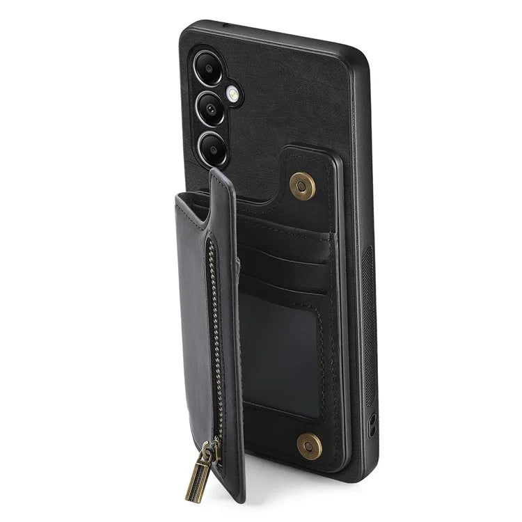 D15 For Samsung Galaxy A05s 4G Case Retro Leather+TPU Card Holder Kickstand Phone Cover