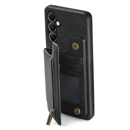 D15 For Samsung Galaxy A05s 4G Case Retro Leather+TPU Card Holder Kickstand Phone Cover