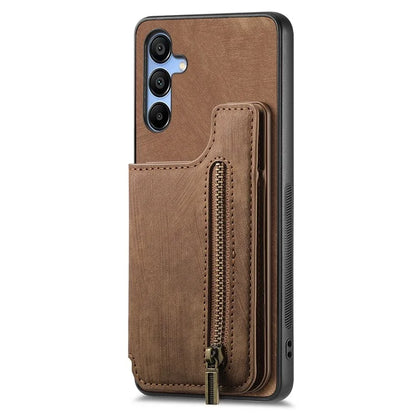 D15 For Samsung Galaxy A34 5G Case Retro PU+TPU Wallet Phone Cover with Kickstand