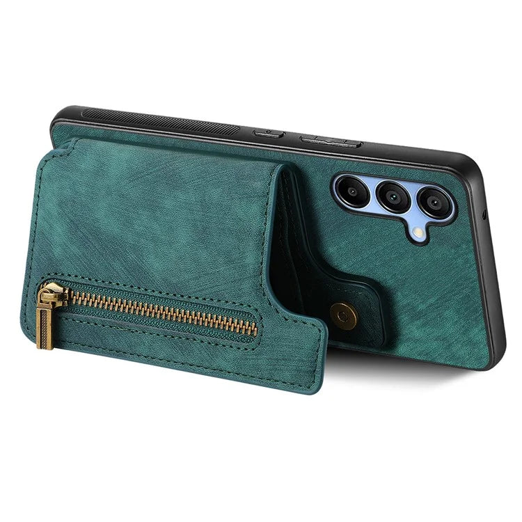 D15 For Samsung Galaxy A34 5G Case Retro PU+TPU Wallet Phone Cover with Kickstand
