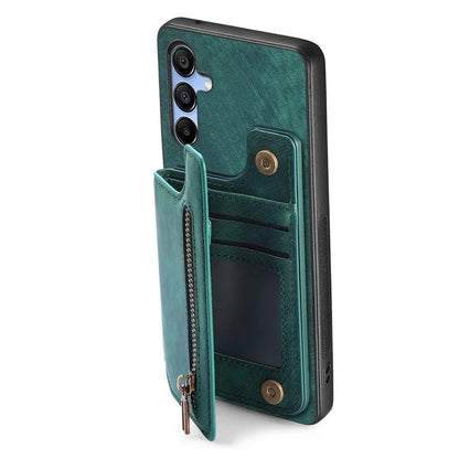 D15 For Samsung Galaxy A34 5G Case Retro PU+TPU Wallet Phone Cover with Kickstand