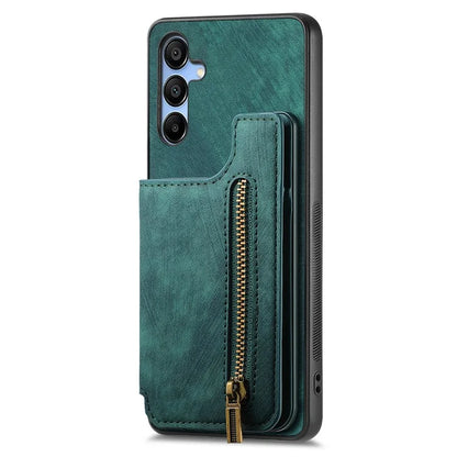 D15 For Samsung Galaxy A34 5G Case Retro PU+TPU Wallet Phone Cover with Kickstand