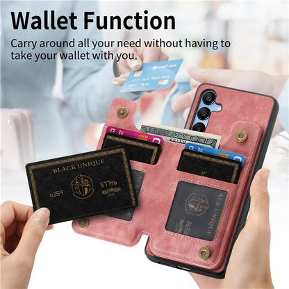 D15 For Samsung Galaxy A54 5G Wallet Case Retro Leather+TPU Card Holder Phone Cover