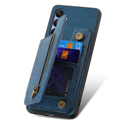 D15 For Samsung Galaxy A54 5G Wallet Case Retro Leather+TPU Card Holder Phone Cover