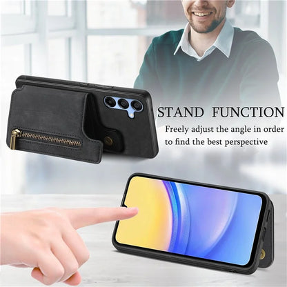 D15 For Samsung Galaxy A54 5G Wallet Case Retro Leather+TPU Card Holder Phone Cover
