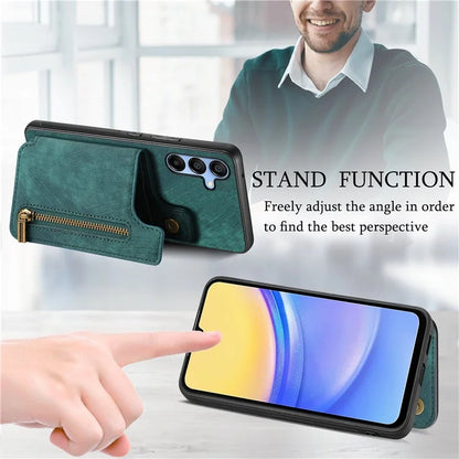 D15 For Samsung Galaxy A54 5G Wallet Case Retro Leather+TPU Card Holder Phone Cover