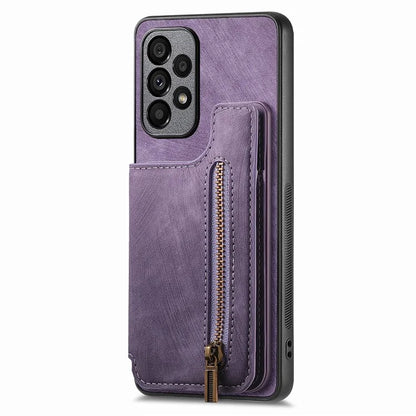 D15 For Samsung Galaxy A53 5G Wallet Case Retro PU+TPU Kickstand Phone Cover