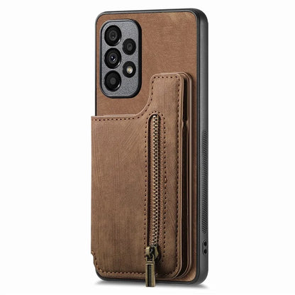 D15 For Samsung Galaxy A53 5G Wallet Case Retro PU+TPU Kickstand Phone Cover