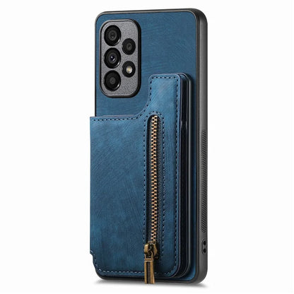 D15 For Samsung Galaxy A53 5G Wallet Case Retro PU+TPU Kickstand Phone Cover