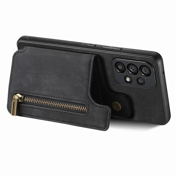 D15 For Samsung Galaxy A53 5G Wallet Case Retro PU+TPU Kickstand Phone Cover