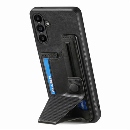 D13 For Samsung Galaxy A05s 4G Case Retro PU+TPU K-shaped Slide Kickstand Phone Shell with Card Slot