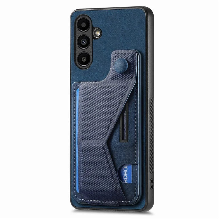 D13 For Samsung Galaxy A05s 4G Case Retro PU+TPU K-shaped Slide  Kickstand Phone Shell with Card Slot