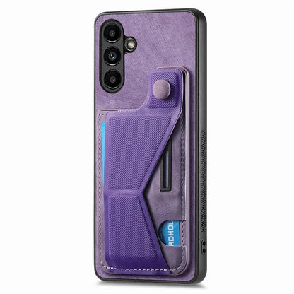 D13 For Samsung Galaxy A05s 4G Case Retro PU+TPU K-shaped Slide  Kickstand Phone Shell with Card Slot