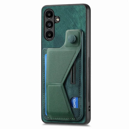 D13 For Samsung Galaxy A05s 4G Case Retro PU+TPU K-shaped Slide  Kickstand Phone Shell with Card Slot