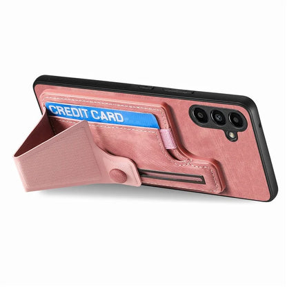 D13 For Samsung Galaxy A25 5G (Global) (161.0 x 76.5 x 8.3mm) Case Retro PU+TPU Kickstand Phone Shell with Card Slot