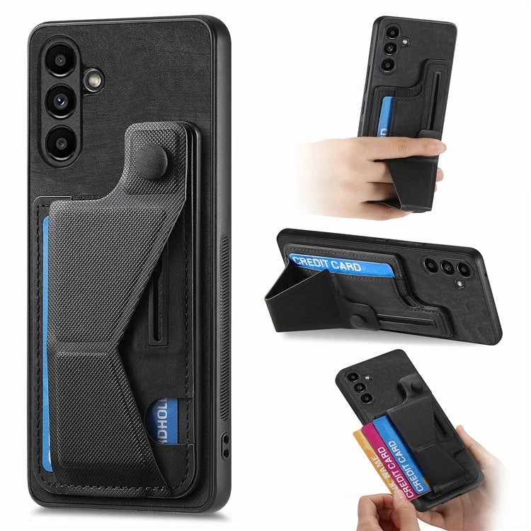 D13 For Samsung Galaxy A24 4G (162.1 x 77.6 x 8.3mm) Retro Case with K-shaped Slide Kickstand+Card Slot
