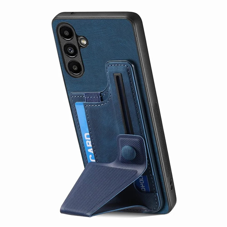 D13 For Samsung Galaxy A24 4G (162.1 x 77.6 x 8.3mm) Retro Case with K-shaped Slide Kickstand+Card Slot