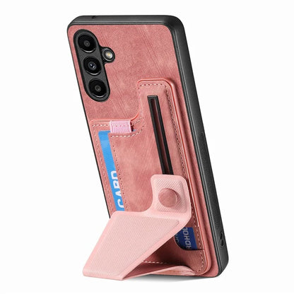 D13 For Samsung Galaxy A24 4G (162.1 x 77.6 x 8.3mm) Retro Case with K-shaped Slide Kickstand+Card Slot
