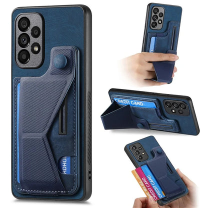 D13 For Samsung Galaxy A53 5G Case K-shaped Kickstand Leather+TPU Phone Cover
