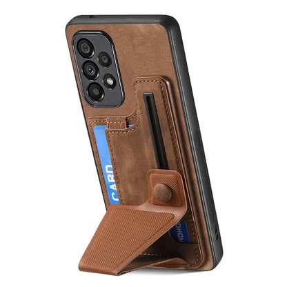 D13 For Samsung Galaxy A53 5G Case K-shaped Kickstand Leather+TPU Phone Cover