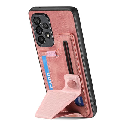 D13 For Samsung Galaxy A53 5G Case K-shaped Kickstand Leather+TPU Phone Cover