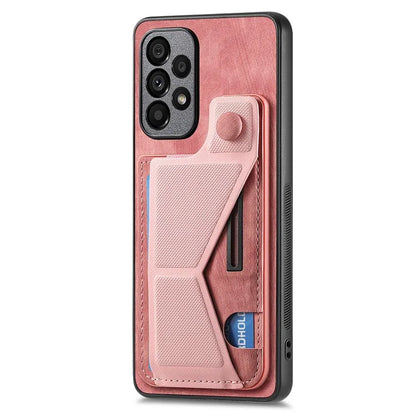 D13 For Samsung Galaxy A53 5G Case K-shaped Kickstand Leather+TPU Phone Cover