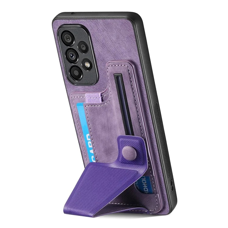 D13 For Samsung Galaxy A53 5G Case K-shaped Kickstand Leather+TPU Phone Cover